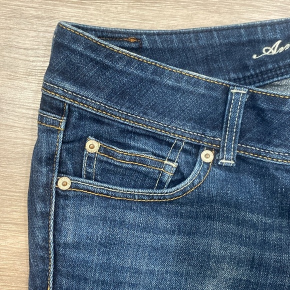 American Eagle Stretch Bootcut Jeans Size 6 Dark Wash Mid Rise AE Denim - Picture 6 of 12